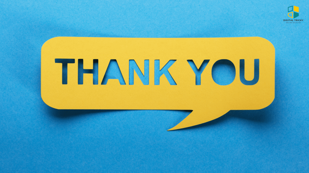 What is the importance of thank you page?